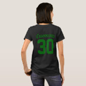 Custom Funny O Hammered Clover St Patrick's Day T-Shirt (Schwarz voll)