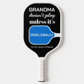 Custom Funny Oma Pickleball Spaß Typografie Pickleball Schläger (Rückseite)