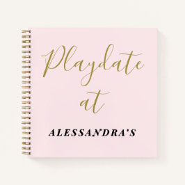 Custom Funny Pastel Pink Playdate Score Tracker  Notizblock