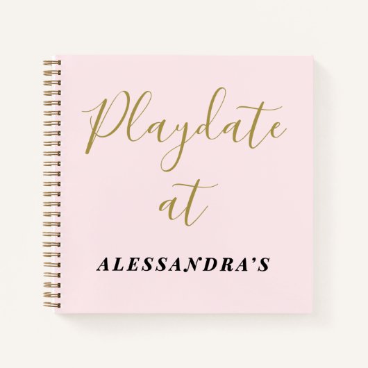 Custom Funny Pastel Pink Playdate Score Tracker  Notizblock (Vorderseite)