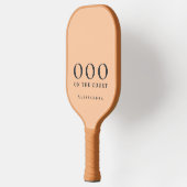 Custom Funny Peach Black OOO Minimalist Stylish  Pickleball Schläger (Links)