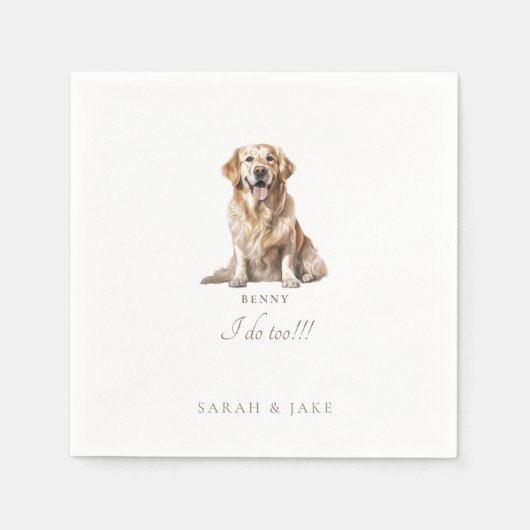 Custom Funny Pet Wedding Napkins Serviette (Vorderseite)