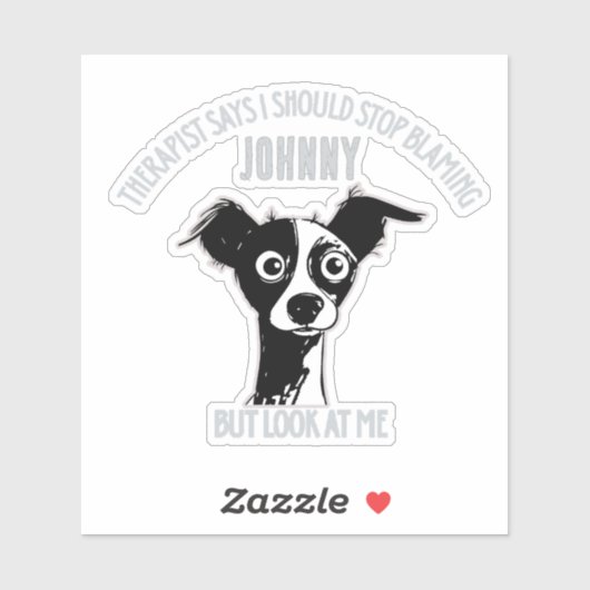 Custom Funny Photo & Name - Stop Blaming Aufkleber (Blatt)