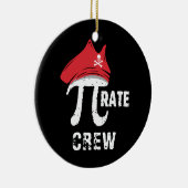 Custom Funny Pi Day Pirate Crew Keramik Ornament (Rechts)