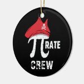 Custom Funny Pi Day Pirate Crew Keramik Ornament (Links)