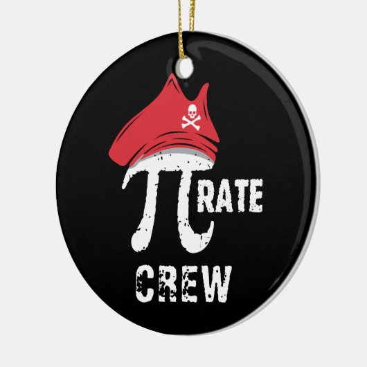Custom Funny Pi Day Pirate Crew Keramik Ornament (Links)