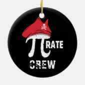 Custom Funny Pi Day Pirate Crew Keramik Ornament (Hinten)