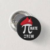 Custom Funny Pi Day Pirate Crew Matching Party Button (Vorne & Hinten)