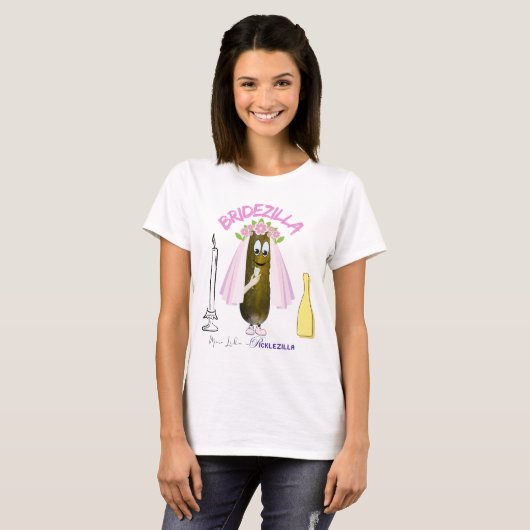 Custom Funny Pickled Bridezilla Bachelorette T-Shirt (Vorne ganz)