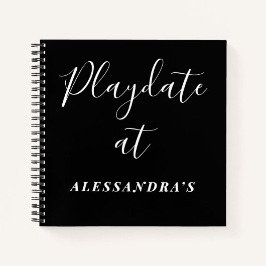 Custom Funny Playdate Black White Score Tracker  Notizblock (Vorderseite)