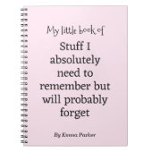 Custom Funny Quote Notebook für vergessene Mensche Notizblock (Vorderseite)