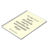 Custom Funny Quote Notebook für vergessene Mensche Notizblock (Linke Seite)
