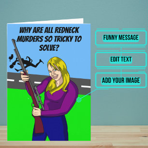 Custom Funny Redneck Detection Joke Geburtstag Karte