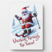 Custom Funny Santa Claus Niedlicher Weihnachtsfeie Fotoplatte (Vorderseite)