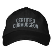 Custom Funny Sarcastic Curmudgeon Spaß Cranky Vate Bestickte Baseballkappe (Vorderseite)