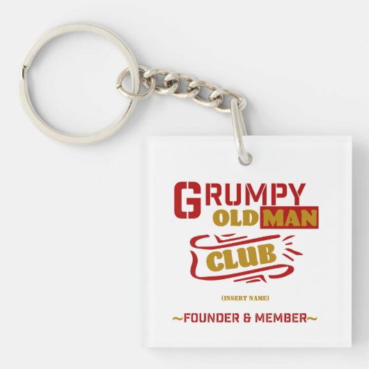 Custom Funny Schlüsselanhänger - Grumpy Old Man Cl (Vorderseite)