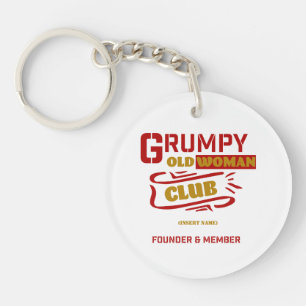 Custom Funny Schlüsselanhänger - Grumpy Old Woman 