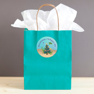 Custom Funny Seas and Greetings Ocean Holiday 2024 Runder Aufkleber