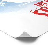 Custom Funny Snowman Party Weihnachtsbaum Poster (Ecke)