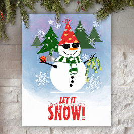 Custom Funny Snowman Party Weihnachtsbaum Poster