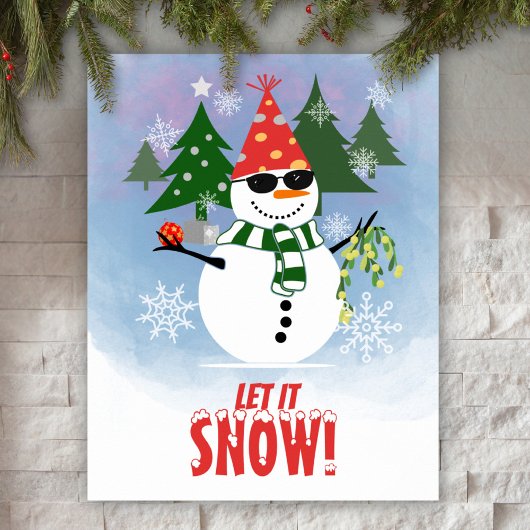 Custom Funny Snowman Party Weihnachtsbaum Poster