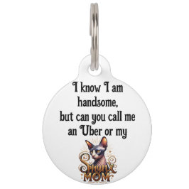 Custom Funny Sphynx Cat Lost Pet ID Tag Haustiermarke