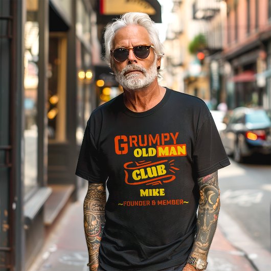 Custom Funny T - Shirt - Grumpy Old Man Club