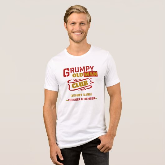 Custom Funny T - Shirt - Grumpy Old Man Club (Vorderseite voll)