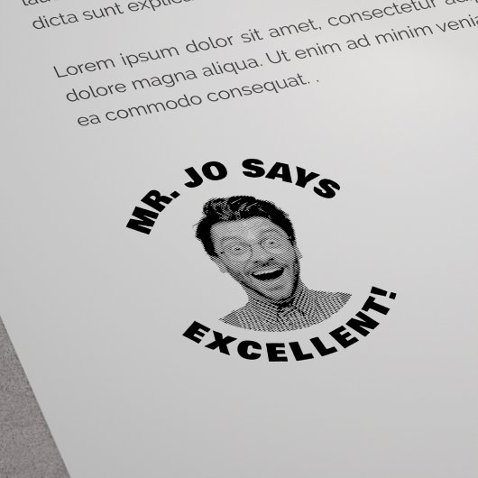 Custom Funny Teacher Foto Exzellent Gummistempel