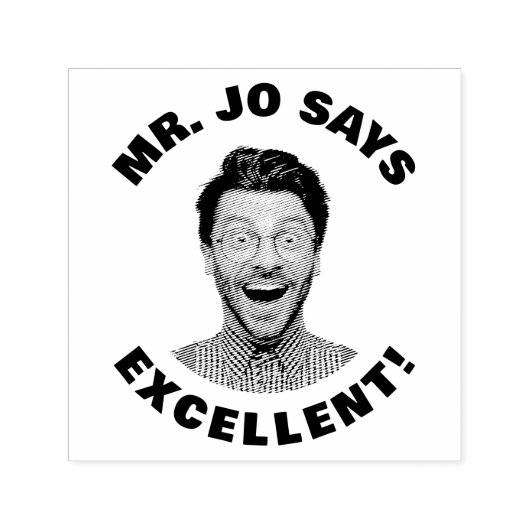 Custom Funny Teacher Foto Exzellent Permastempel (Design)