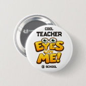 Custom Funny Teacher Gifts  Personalized by School Button (Vorne & Hinten)