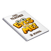 Custom Funny Teacher Gifts  Personalized by School Notizblock (Rechte Seite)