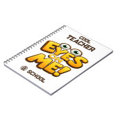 Custom Funny Teacher Gifts  Personalized by School Notizblock (Linke Seite)