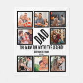 Custom Funny Vathday Vater Geschenk 8 FotoCollage Fleecedecke (Vorderseite)