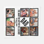 Custom Funny Vathday Vater Geschenk 8 FotoCollage Fleecedecke (Vorderseite (Horizontal))