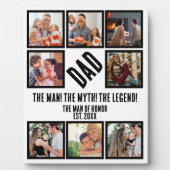 Custom Funny Vathday Vater Geschenk 8 FotoCollage Fotoplatte (Vorderseite)