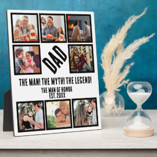 Custom Funny Vathday Vater Geschenk 8 FotoCollage Fotoplatte
