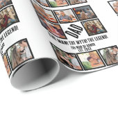 Custom Funny Vathday Vater Geschenk 8 FotoCollage Geschenkpapier (Rolleneckpunkt)