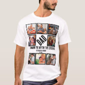 Custom Funny Vathday Vater Geschenk 8 FotoCollage T-Shirt (Vorderseite)