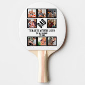 Custom Funny Vathday Vater Geschenk 8 FotoCollage Tischtennis Schläger (Vorderseite)