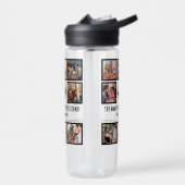 Custom Funny Vathday Vater Geschenk 8 FotoCollage Trinkflasche (Links)