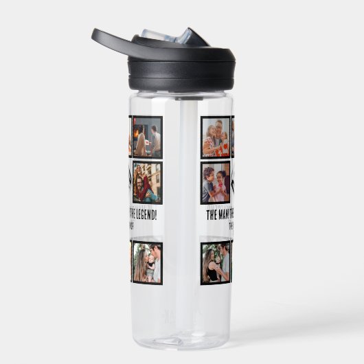 Custom Funny Vathday Vater Geschenk 8 FotoCollage Trinkflasche (Rechts)