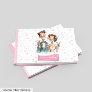 Custom Funny Wedding Guest Book Quirky Couple Gästebuch