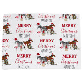 Custom Funny Weihnachtstiere Weihnachtsmannmützen  Große Geschenktüte (Vorderseite)