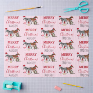 Custom Funny Weihnachtstiere Weihnachtsmannmützen Seidenpapier