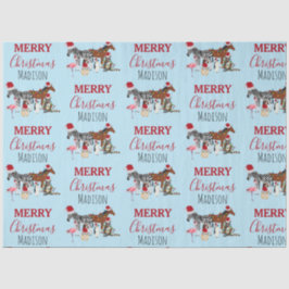 Custom Funny Weihnachtstiere Weihnachtsmannmützen Seidenpapier