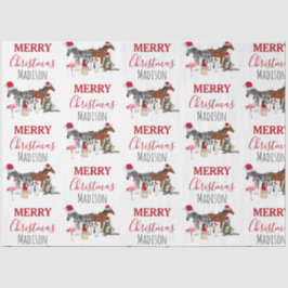 Custom Funny Weihnachtstiere Weihnachtsmannmützen Seidenpapier