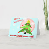 Custom Funny Winter Scene Weihnachtskarte Feiertagskarte (Rückseite)