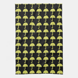 Custom Funny Yellow Schirm Muster Handtuch
