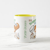 CUSTOM FUNNY ZIAT | Meine glücklichen Pillen GetYe Zweifarbige Tasse (Mittel)